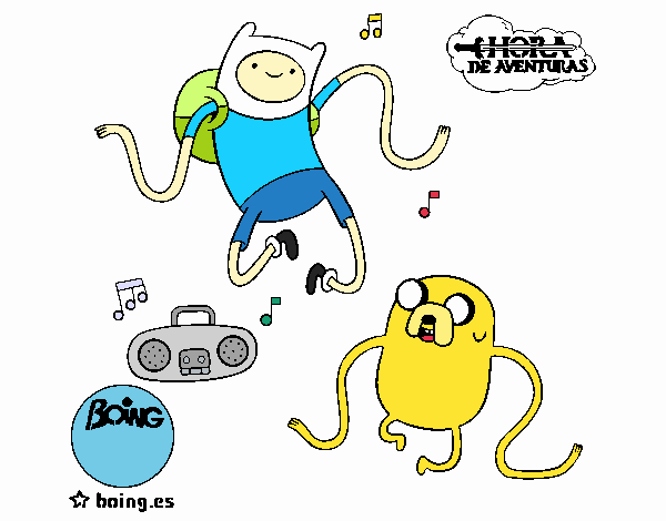 Finn y Jake escuchando música