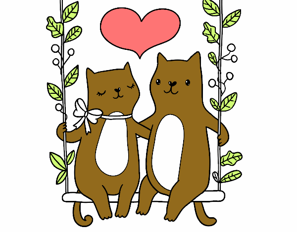 Gatitos enamorados