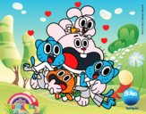 Gumball y amigos contentos