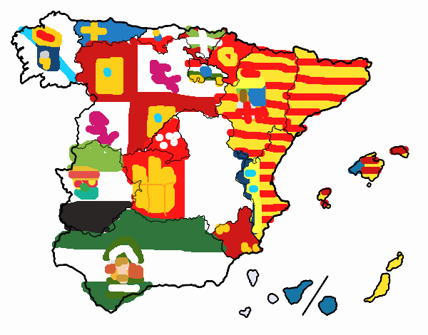 Dibujo De Las Comunidades Autónomas De España Pintado Por En El Día 18 03 21 A Las 9053