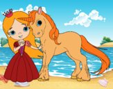 Princesa y unicornio