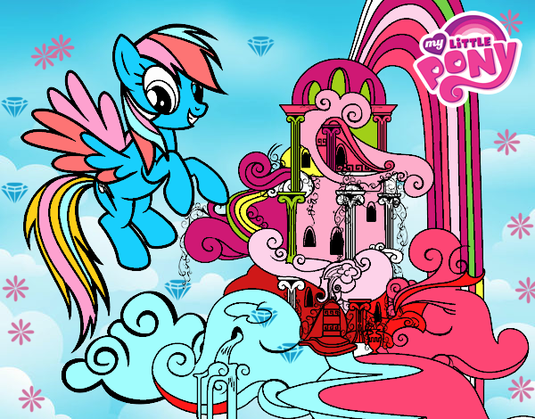 Rainbow Dash en su palacio