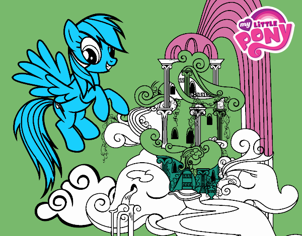 Rainbow Dash en su palacio