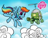 Rainbow Dash y la tortuga tanque