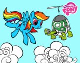 Rainbow Dash y la tortuga tanque