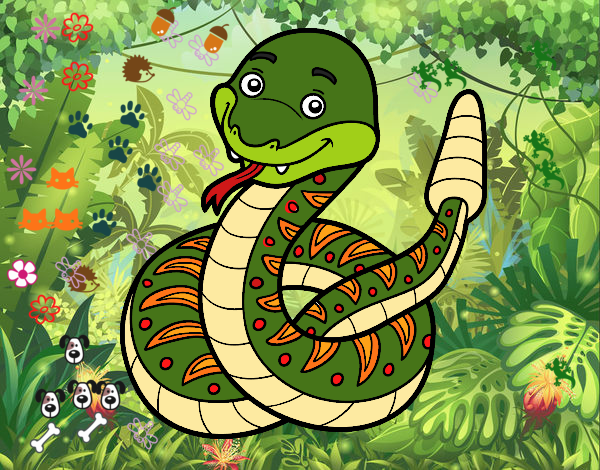 Una serpiente de cascabel