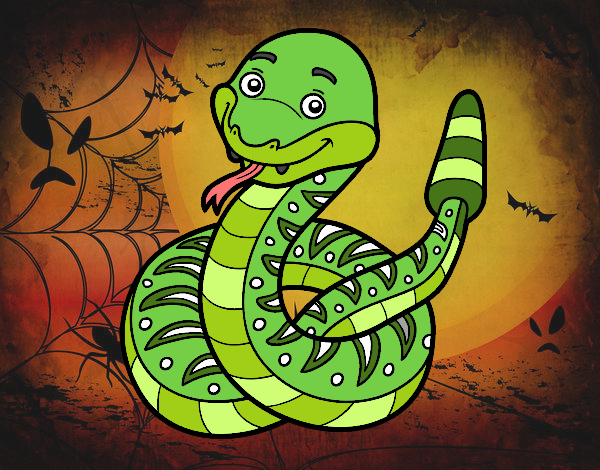 Una serpiente de cascabel