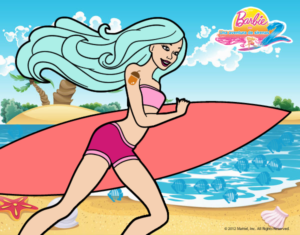 Barbie corre al agua