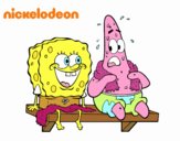 Bob Esponja y Patricio en bañador