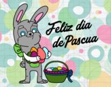 Conejo con muchos huevos de Pascua