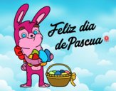 Conejo con muchos huevos de Pascua