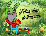 Conejo con muchos huevos de Pascua