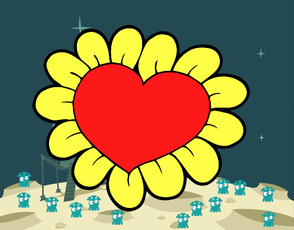 Corazón flor