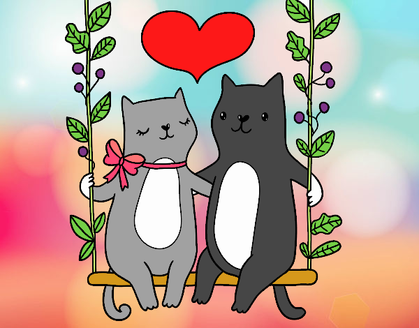 Gatitos enamorados