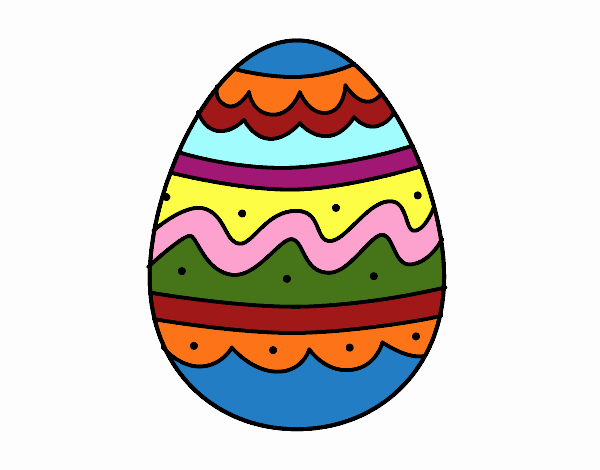 Dibujo de Huevo del día de Pascua pintado por en  el día  24-03-21 a las 19:54:19. Imprime, pinta o colorea tus propios dibujos!