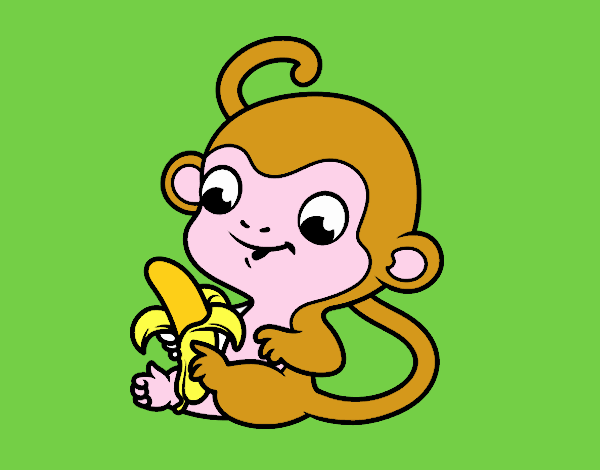 Monito con plátano