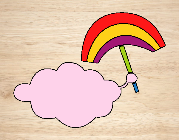 Dibujo de Nube con arcoiris pintado por en Dibujos.net el día 28-03-21