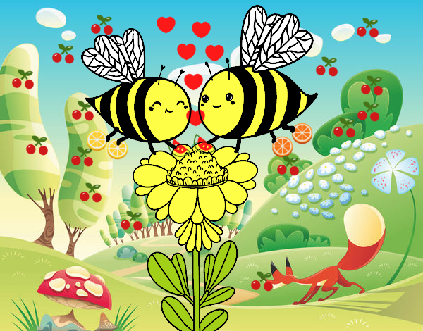 Pareja de abejas