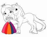 Princesa y unicornio