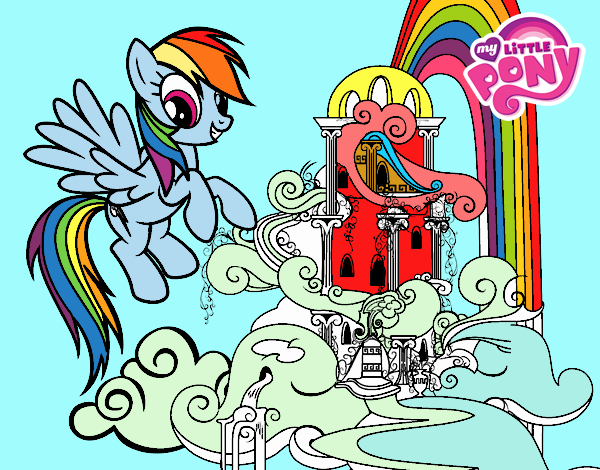 Rainbow Dash en su palacio