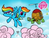 Rainbow Dash y la tortuga tanque