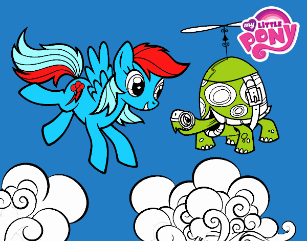 Rainbow Dash y la tortuga tanque