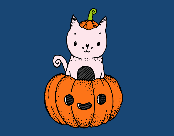 Un gatito de Halloween