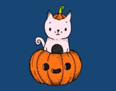 Un gatito de Halloween