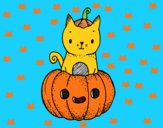 Un gatito de Halloween