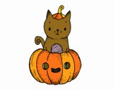 Un gatito de Halloween