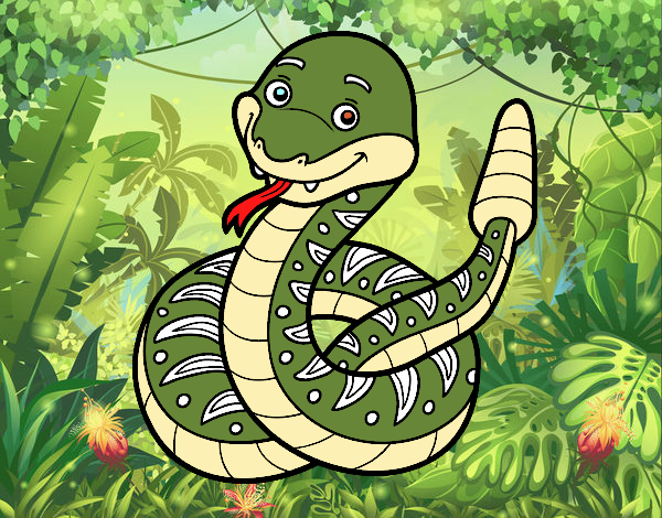 Una serpiente de cascabel