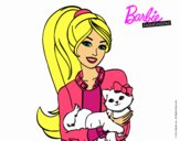 Barbie con su linda gatita