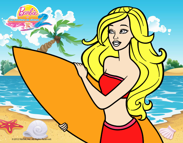 Barbie va a surfear