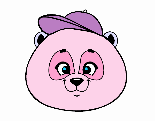 Dibujo de Cara de oso panda con gorro pintado por en  el día  02-04-21 a las 02:48:17. Imprime, pinta o colorea tus propios dibujos!