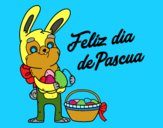 Conejo con muchos huevos de Pascua