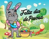 Conejo con muchos huevos de Pascua