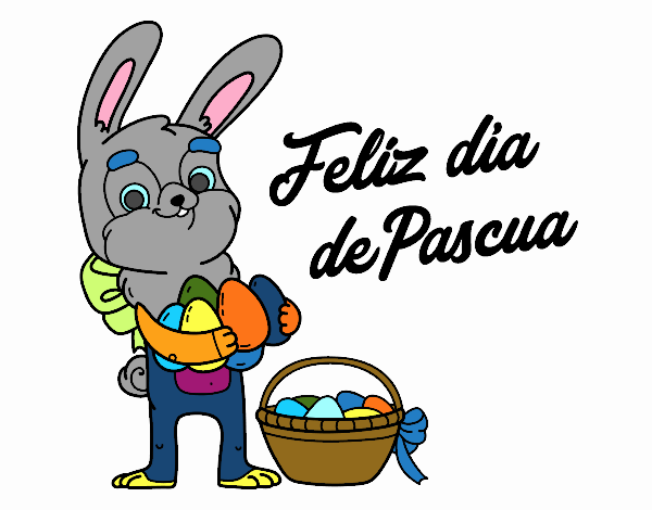 Conejo con muchos huevos de Pascua