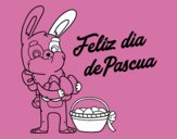 Conejo con muchos huevos de Pascua