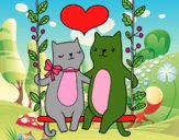 Gatitos enamorados