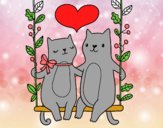 Gatitos enamorados