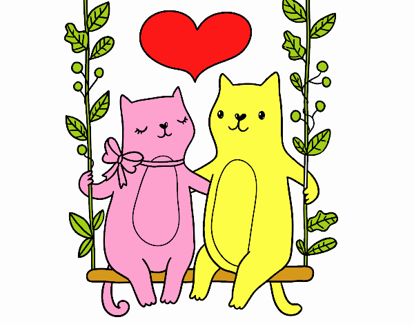 Gatitos enamorados