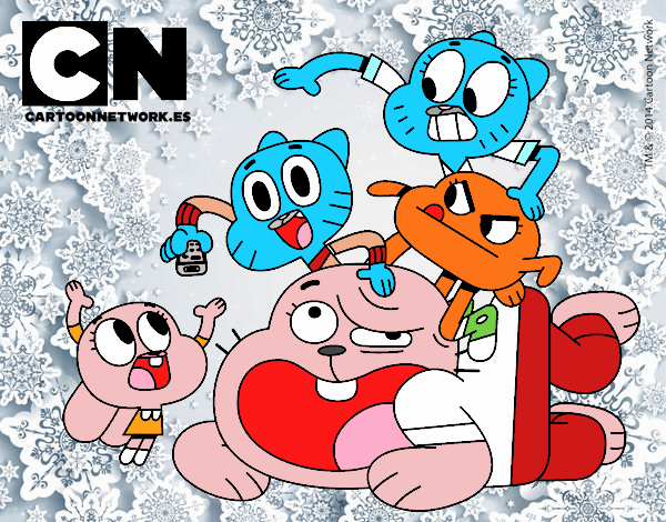 Gumball y su familia peleando por el control :v