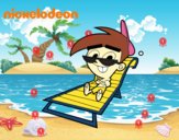 Padrinos Mágicos - Timmy tomando el sol