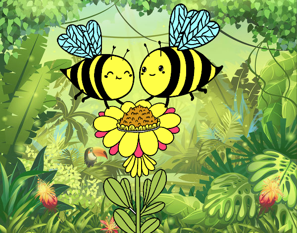 Pareja de abejas