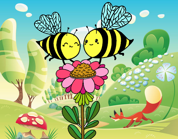 Pareja de abejas