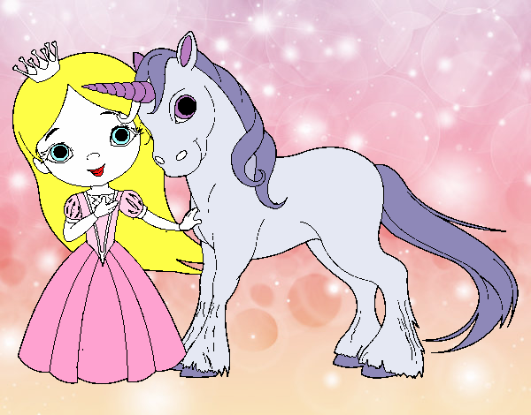 Princesa y unicornio