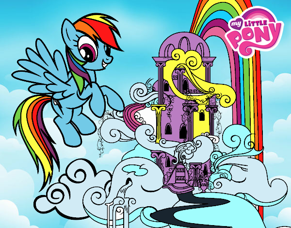 Rainbow Dash en su palacio