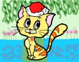 Un gato navideño