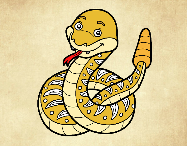 Una serpiente de cascabel