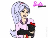 Barbie con su linda gatita